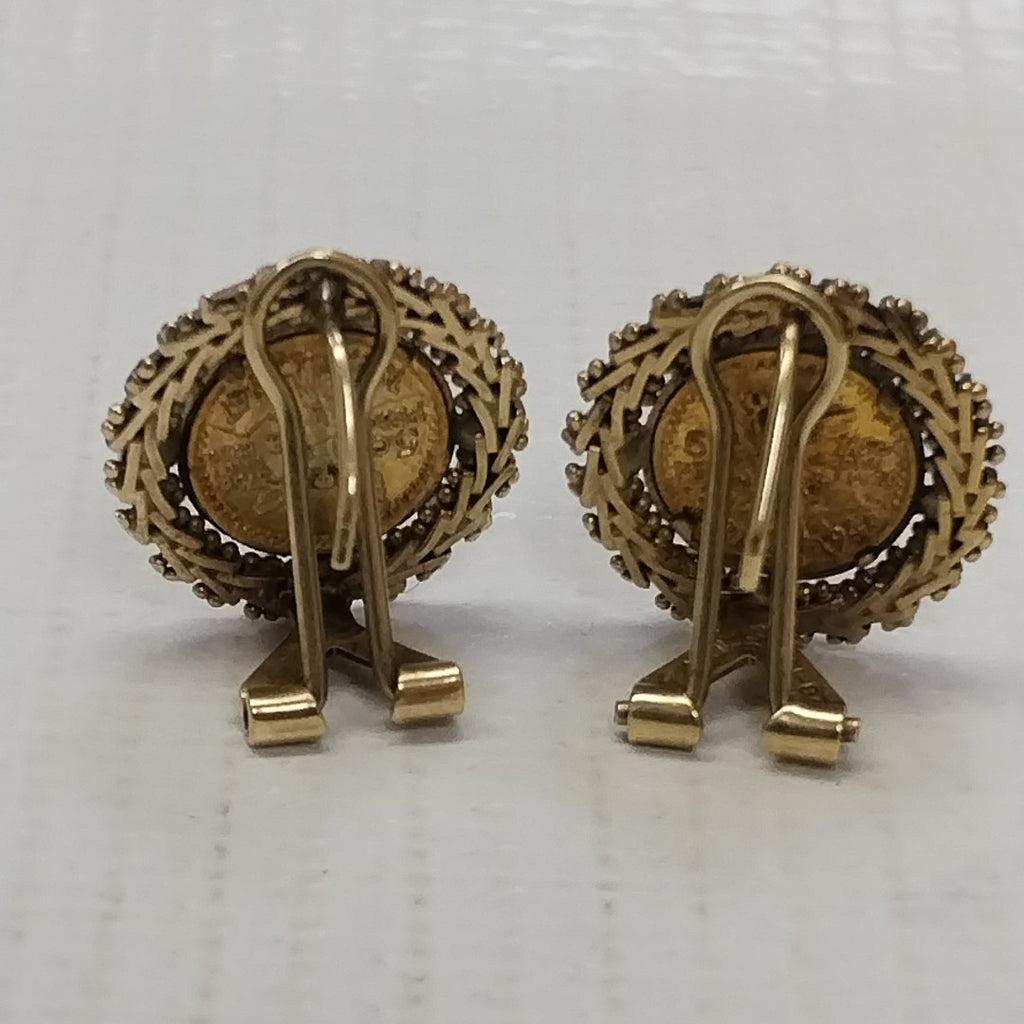 K1 5 GRMS 10 K IDENTIFICACIÓN ARETES PAR MATERIALES ORO OBSERVACIONES (SEMINUEVO)