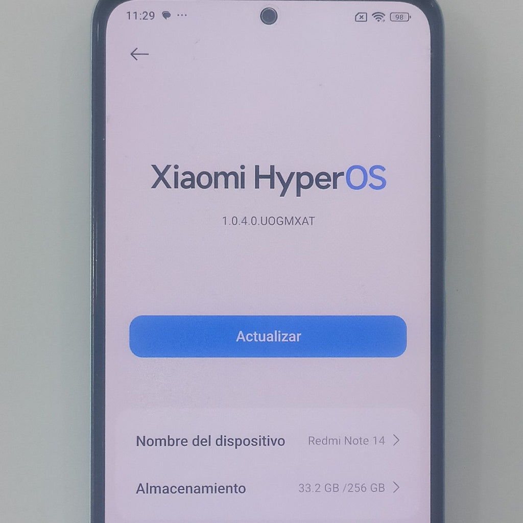 CELULAR XIAOMI REDMI NOTE 14 24117RN76L (2025) 256 GB 8 GB RAM (SEMINUEVO)