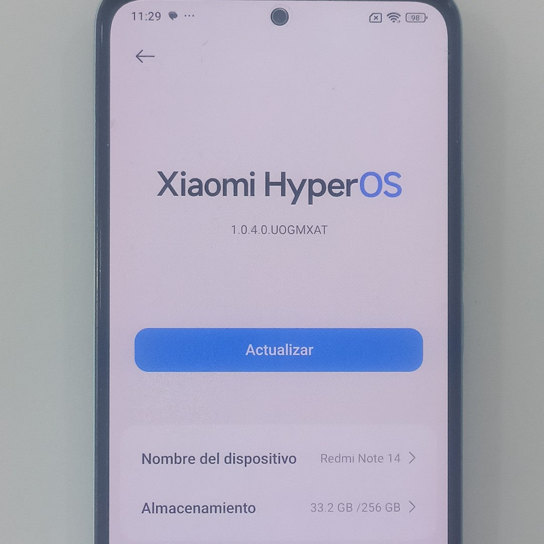 CELULAR XIAOMI REDMI NOTE 14 24117RN76L (2025) 256 GB 8 GB RAM (SEMINUEVO)