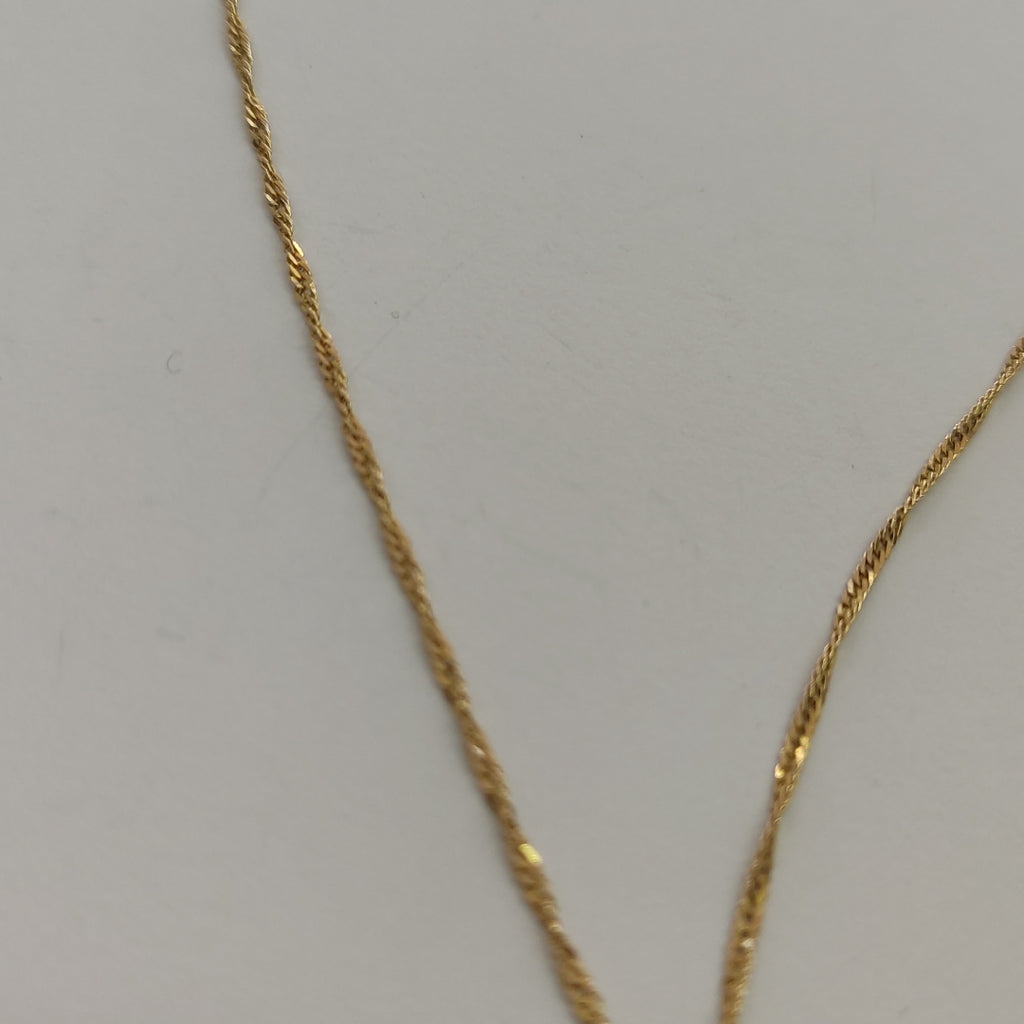 CADENA,MEDALLA RELIGIOSA ORO 14 K 2,40 GRMS (SEMINUEVO)