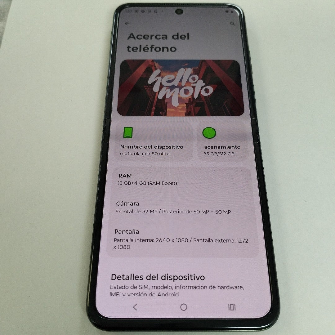 CELULAR MOTOROLA RAZR 50 ULTRA XT2451-3 (2024) 512 GB 12 GB RAM (SEMINUEVO)