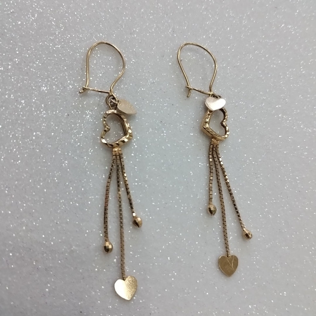 K1 2,00 GRMS 14 K ESPECIFICACIONES COMPLEMENTARIAS ARETES LARGOS PAR BUEN ESTADO (SEMINUEVO)