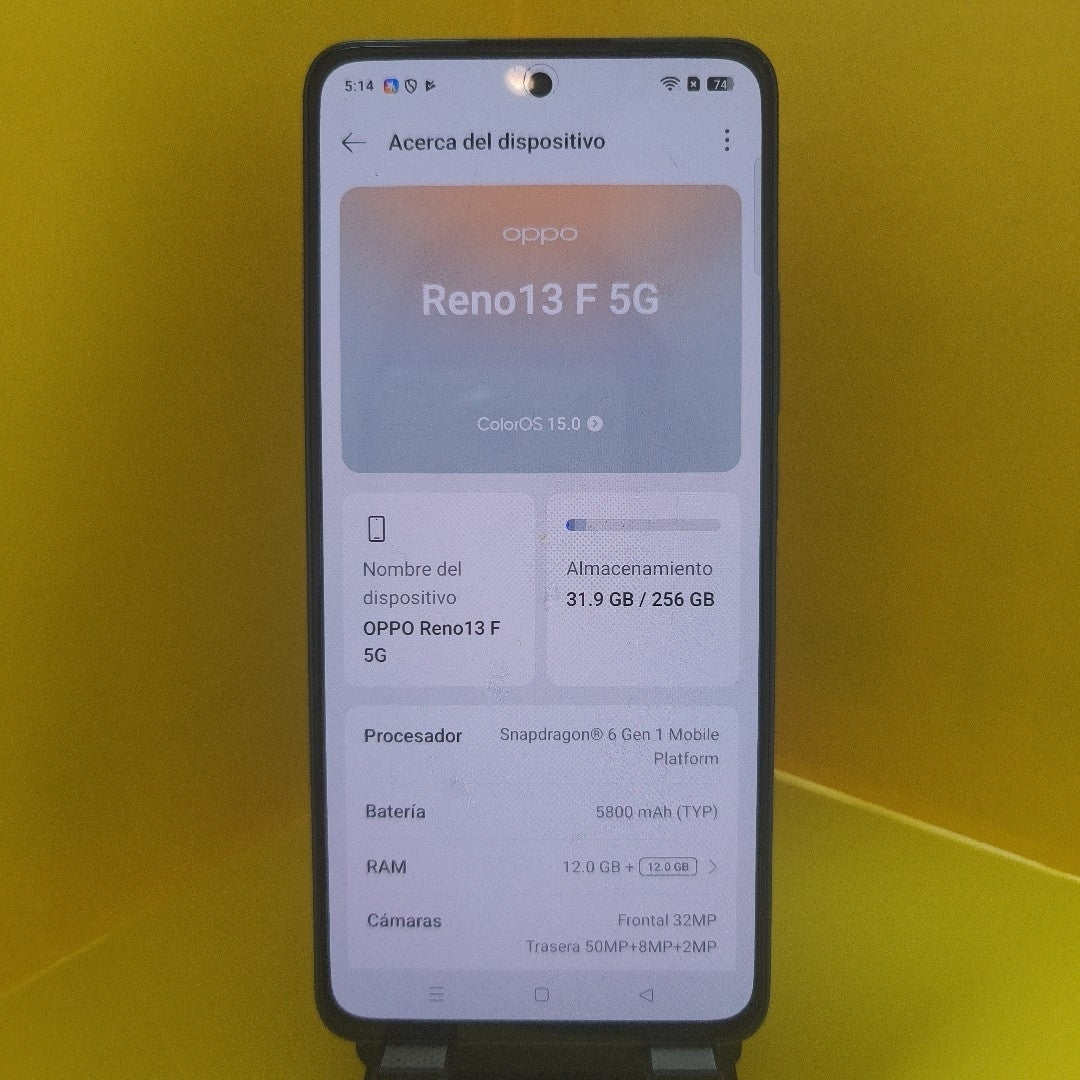 CELULAR OPPO  RENO 13F 5G CPH2699 (2025) 256 GB 12 GB RAM (SEMINUEVO)