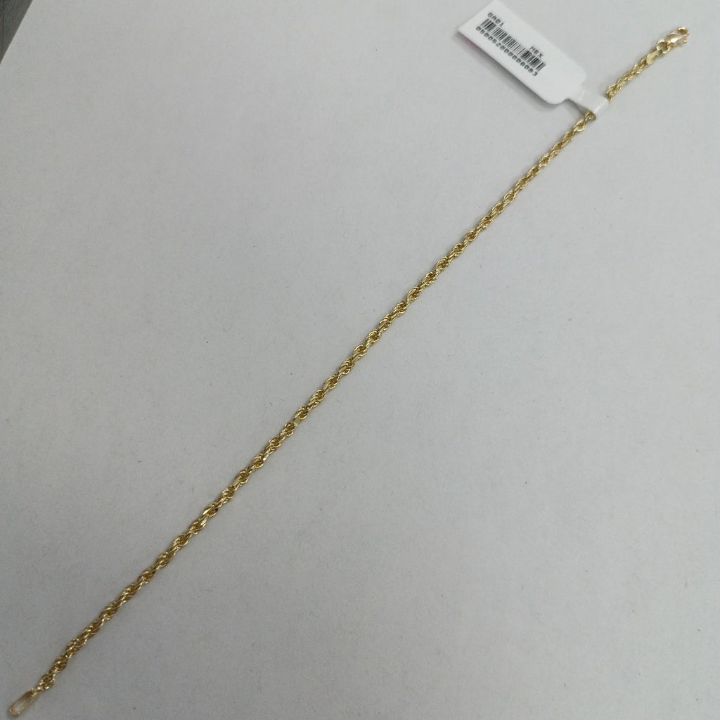 PULSERA TEJIDO TORZAL 4.4G 21 CM 14K (NUEVO)