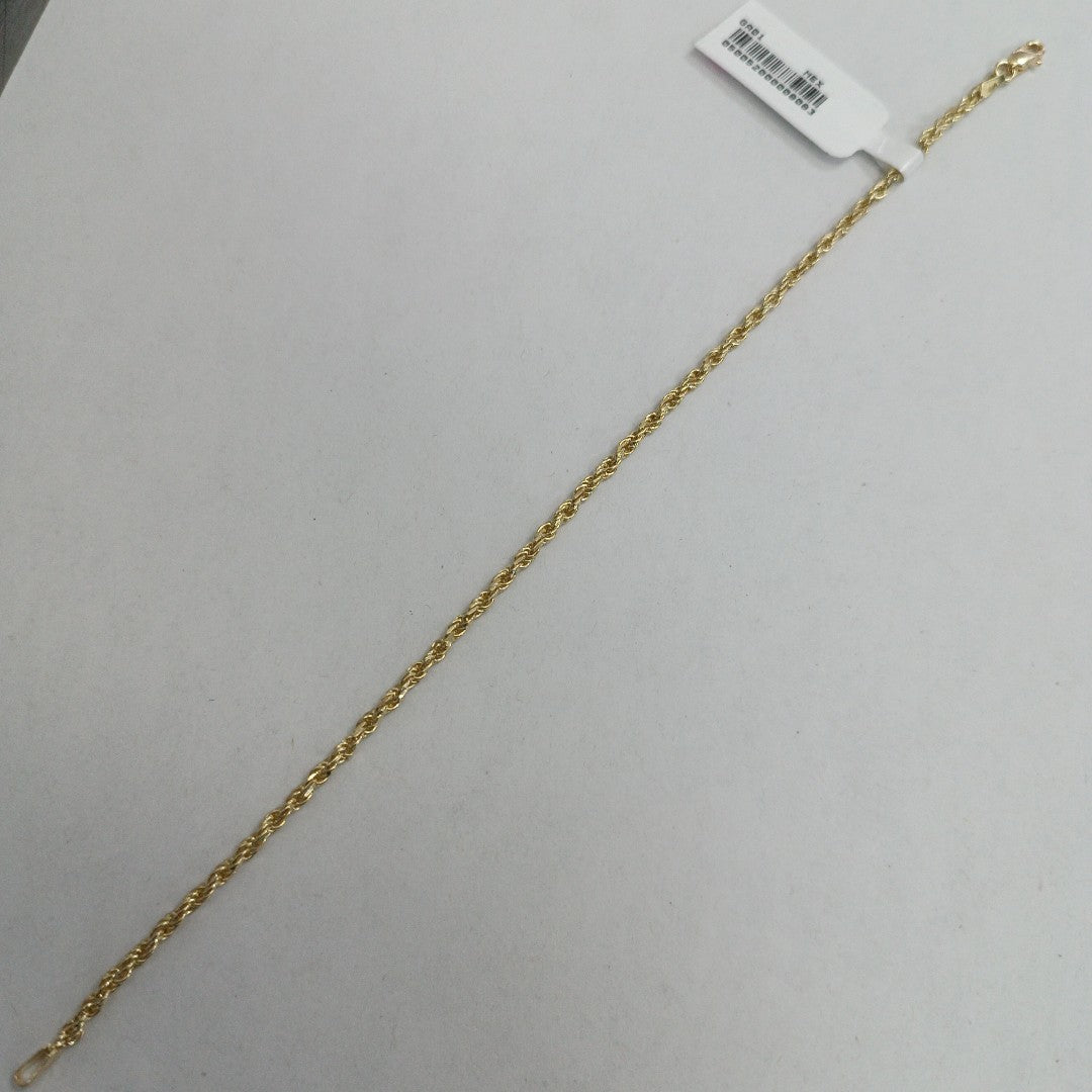 PULSERA TEJIDO TORZAL 4.4G 21 CM 14K (NUEVO)
