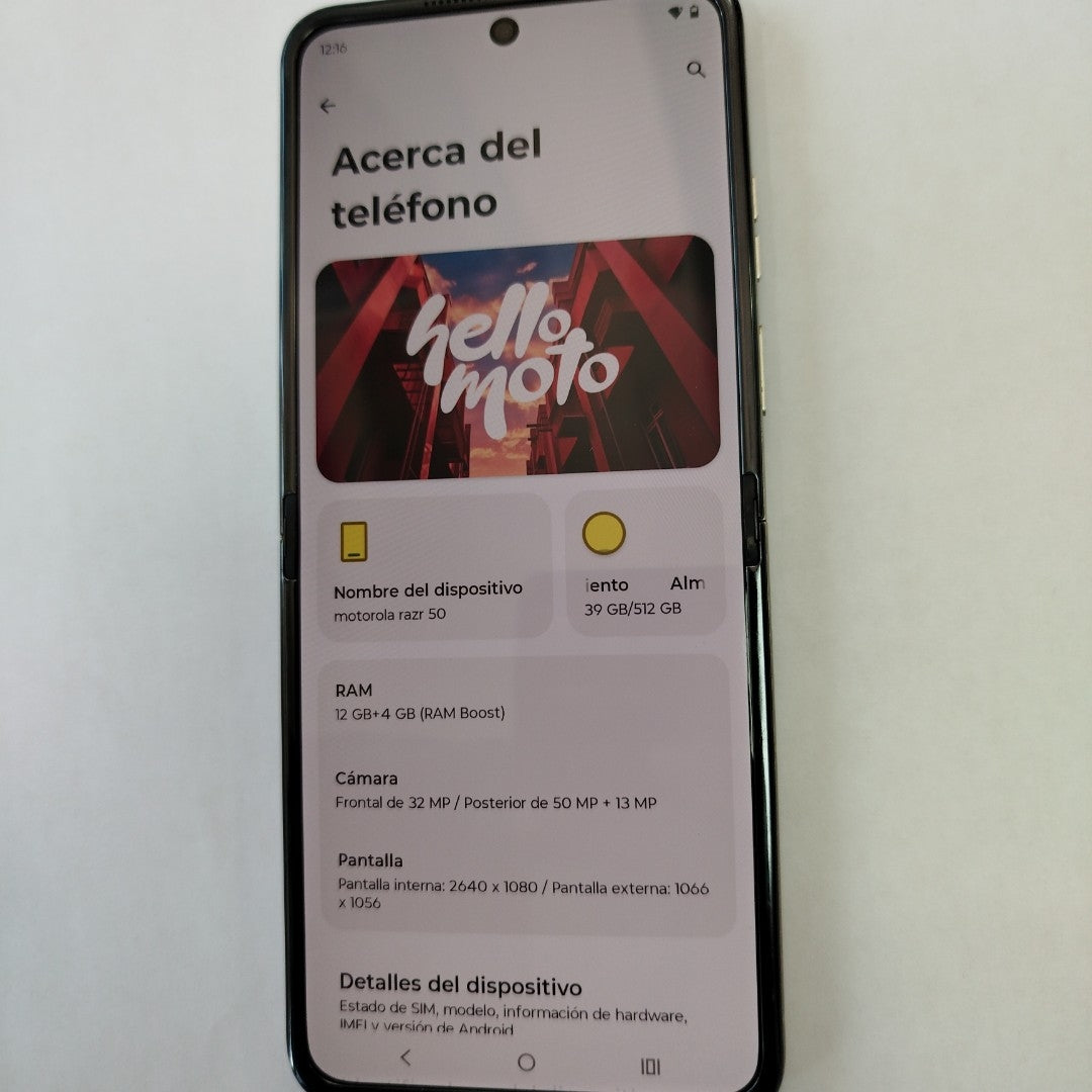 CELULAR MOTOROLA RAZR 50 5G XT2453-1 512 GB 12 GB RAM (SEMINUEVO)