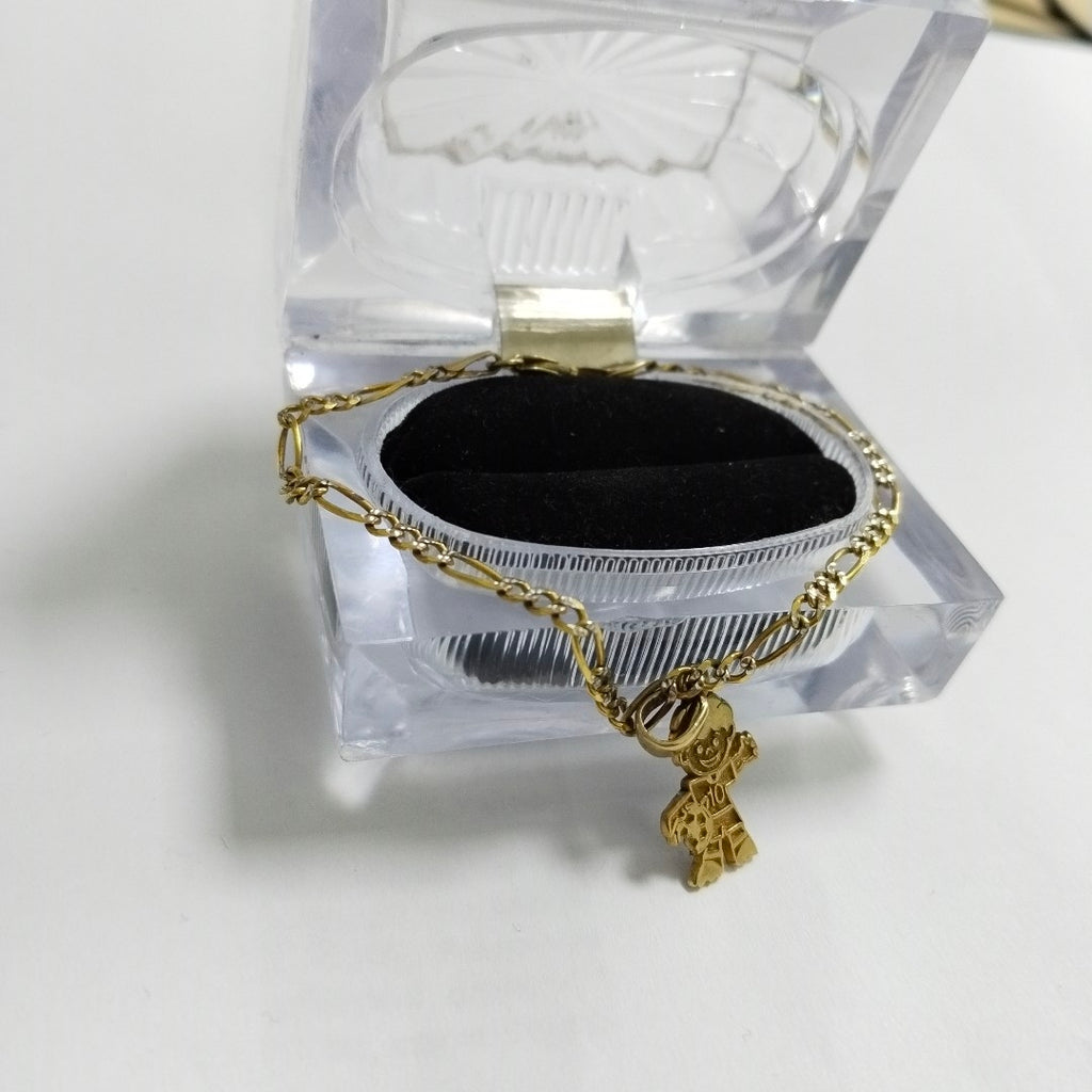 DIJE, PULSERA ORO 10 K 4.4 GRMS (SEMINUEVO)