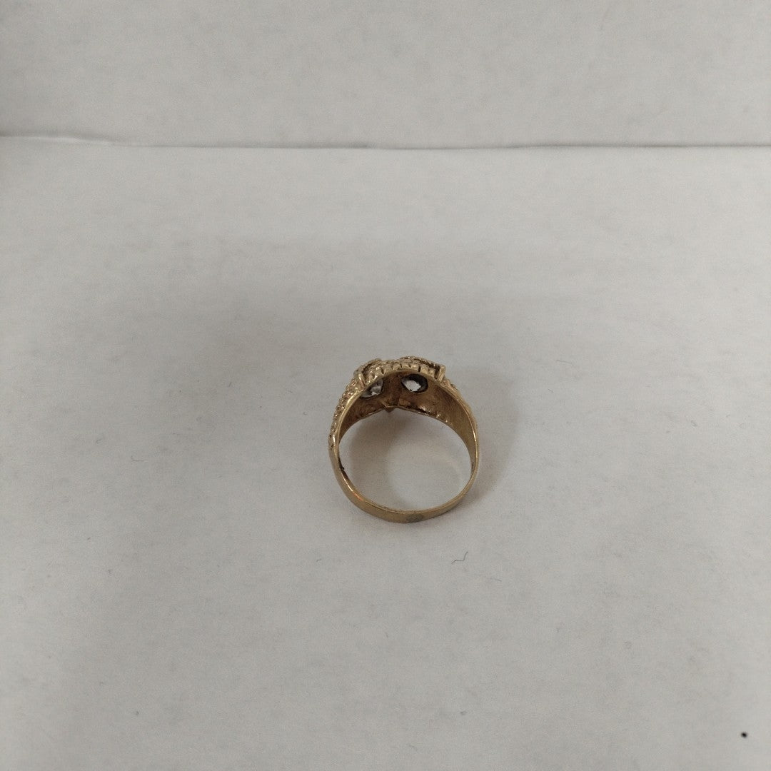 K1 5,80 GRMS 10 K ESPECIFICACIONES COMPLEMENTARIAS ANILLO DE BUHO CON PIEDRAS DE (SEMINUEVO)