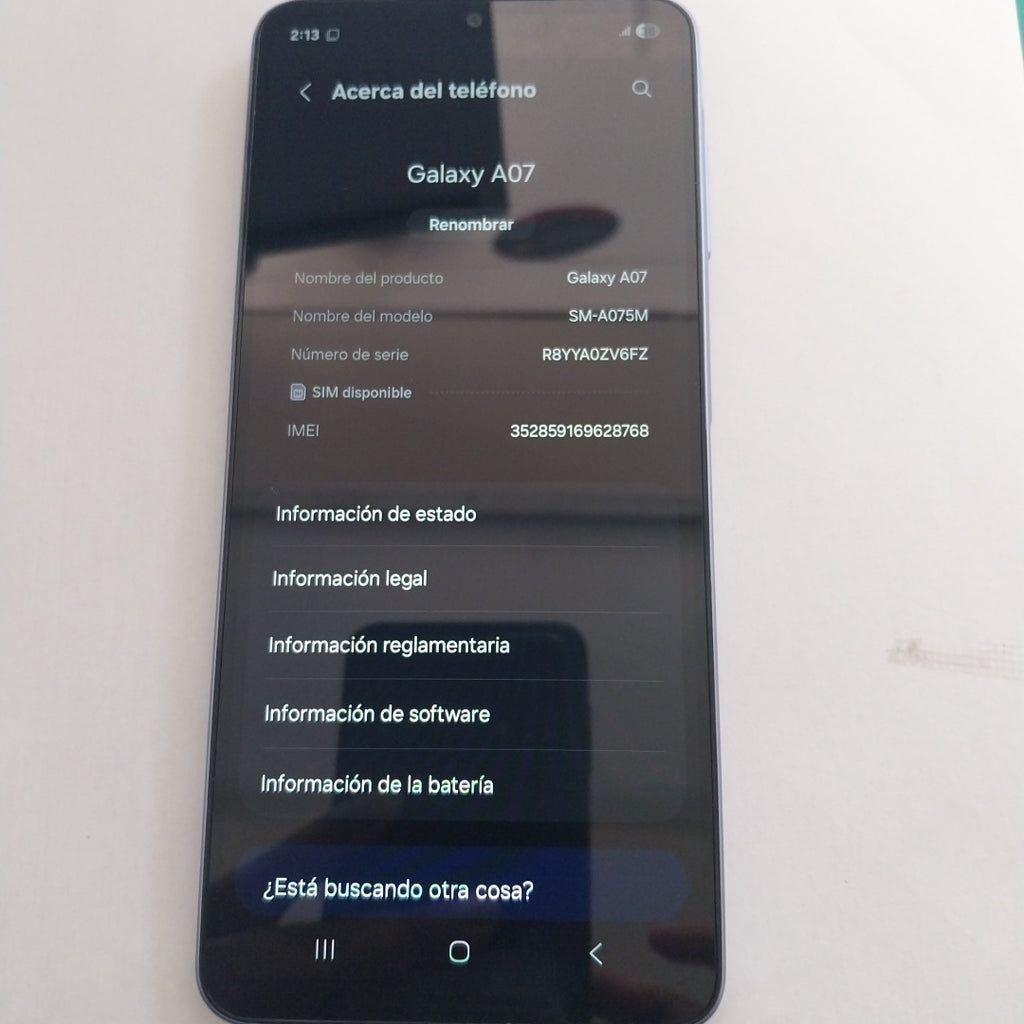 CELULAR SAMSUNG GALAXY A07 SM-A075M (2025) 64 GB 4 GB RAM (SEMINUEVO)