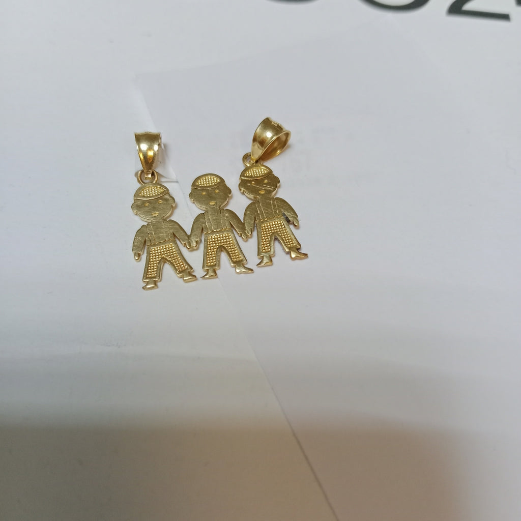 K1 2,30 GRMS 14 K ESPECIFICACIONES COMPLEMENTARIAS DIJE DE 3 NIÑOS (SEMINUEVO)