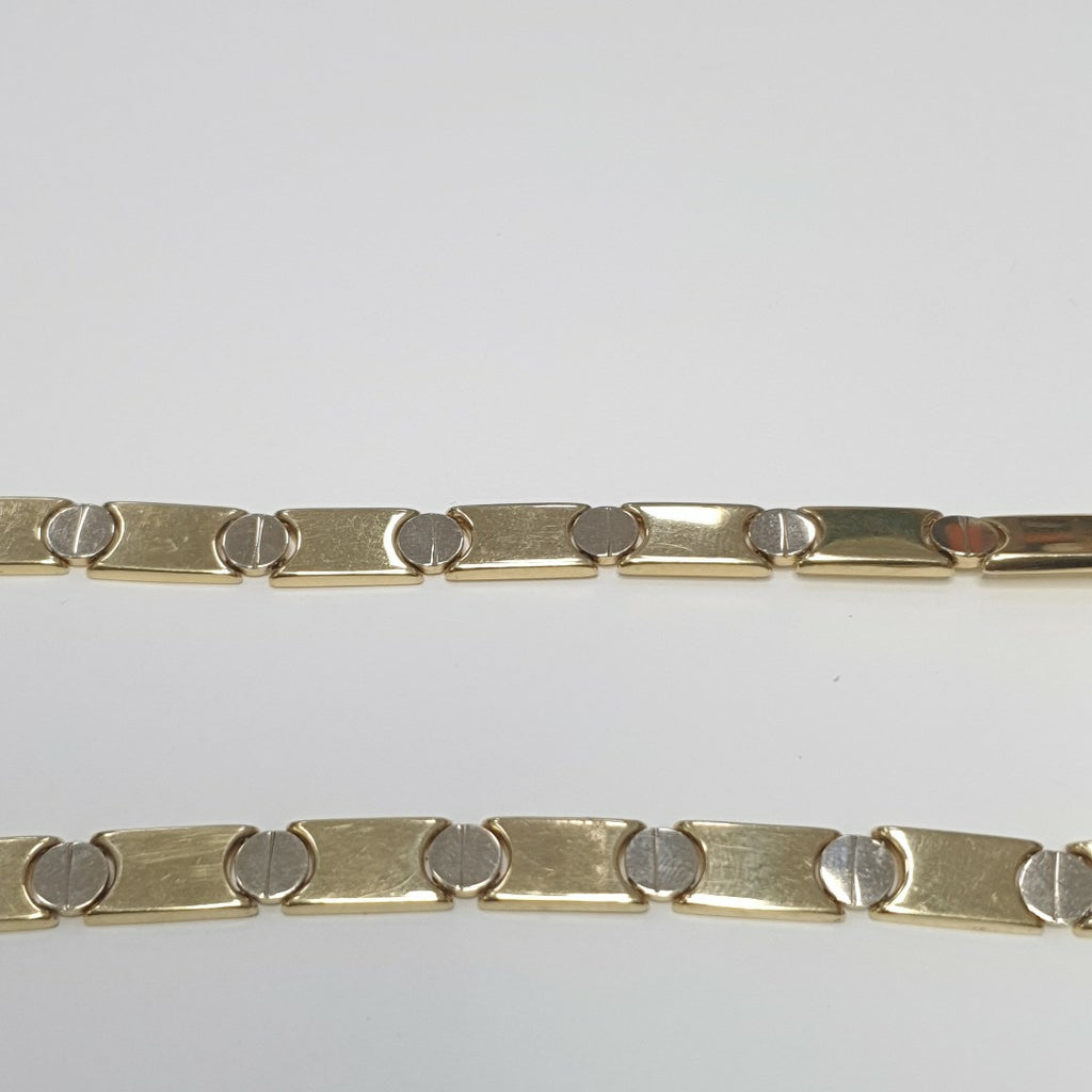 GARGANTILLA ORO, ORO BLANCO 14 K 26.3 GRMS (SEMINUEVO)