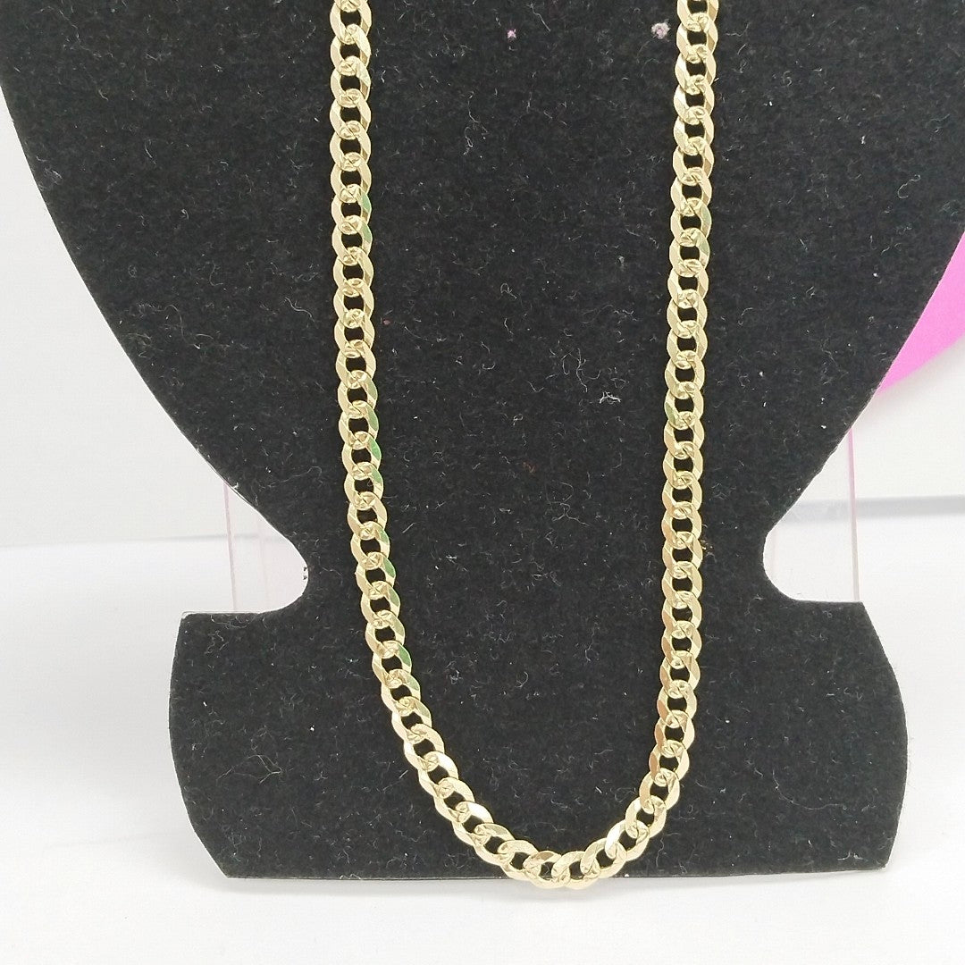 CADENA BARBADA DIAMANTADA 12.31GR 60 CM 14K (NUEVO)