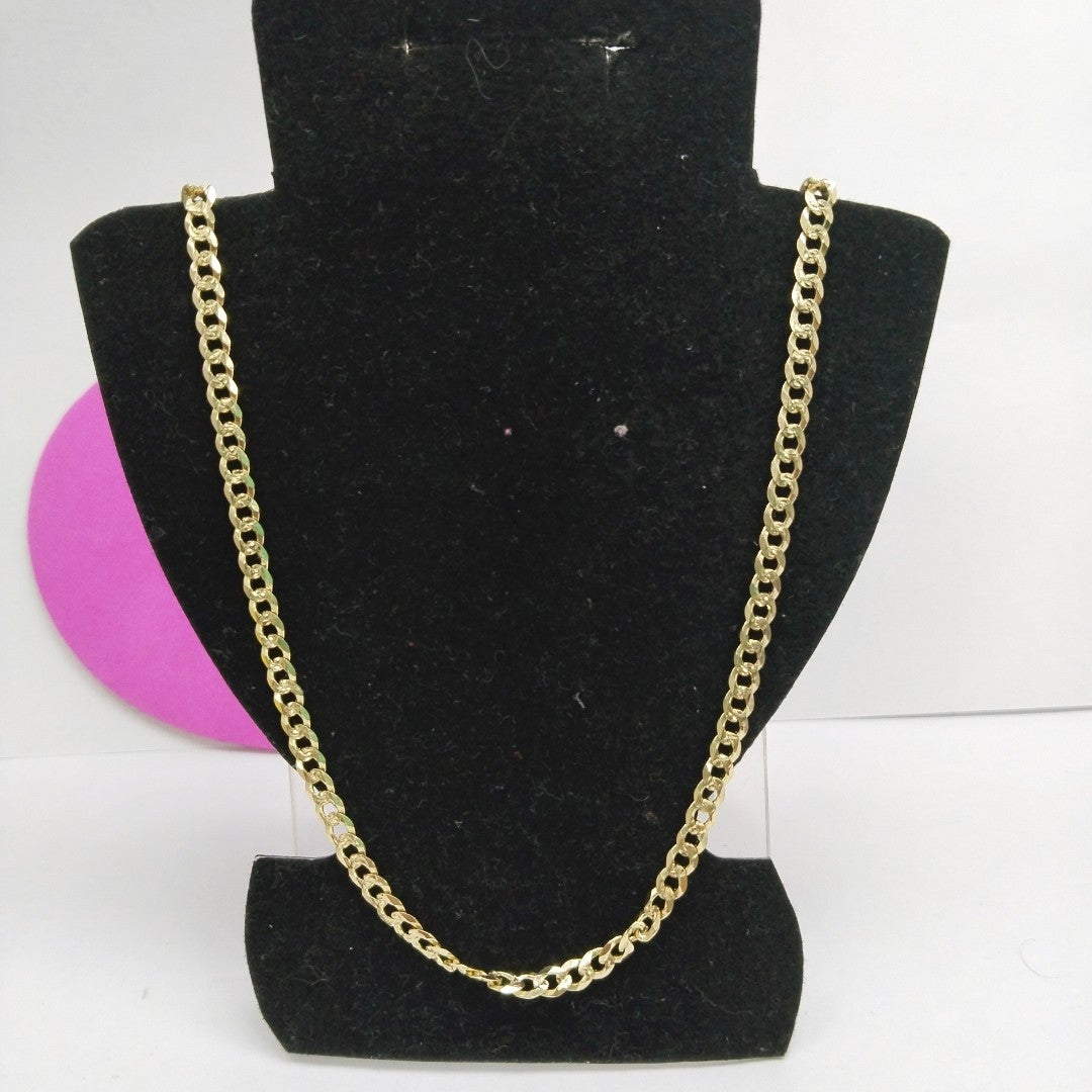 CADENA BARBADA DIAMANTADA 11.21GR 55 CM 14K (NUEVO)