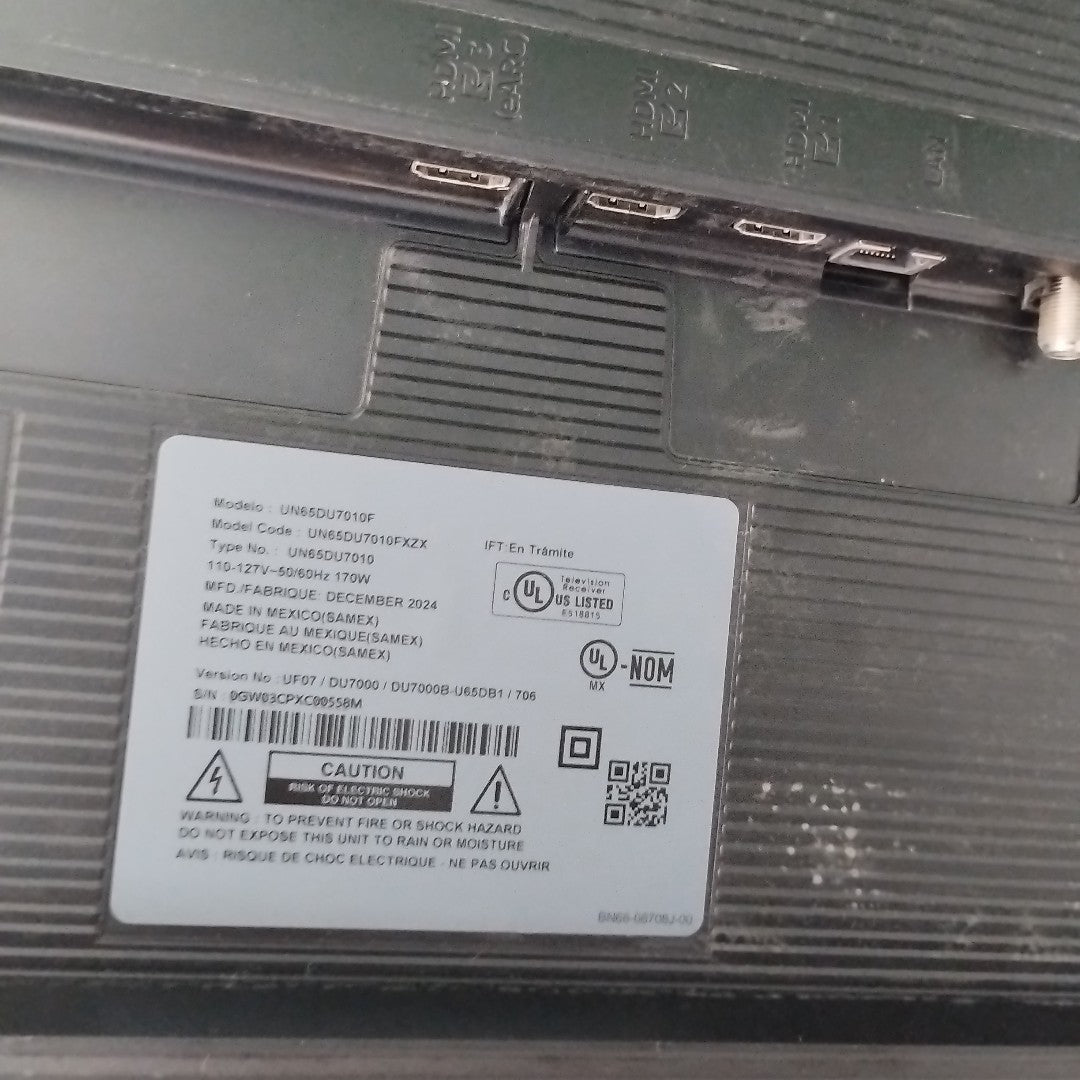 PANTALLA SAMSUNG UN65DU7010F (2024) 65" LED UHD 4K (SEMINUEVO)