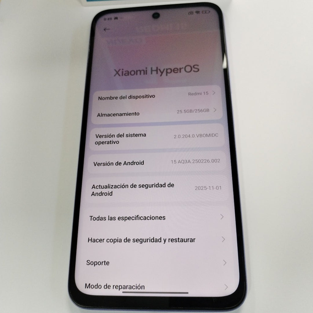 CELULAR XIAOMI REDMI 15 25062RN2DL (2025) 256 GB 8 GB RAM (SEMINUEVO)