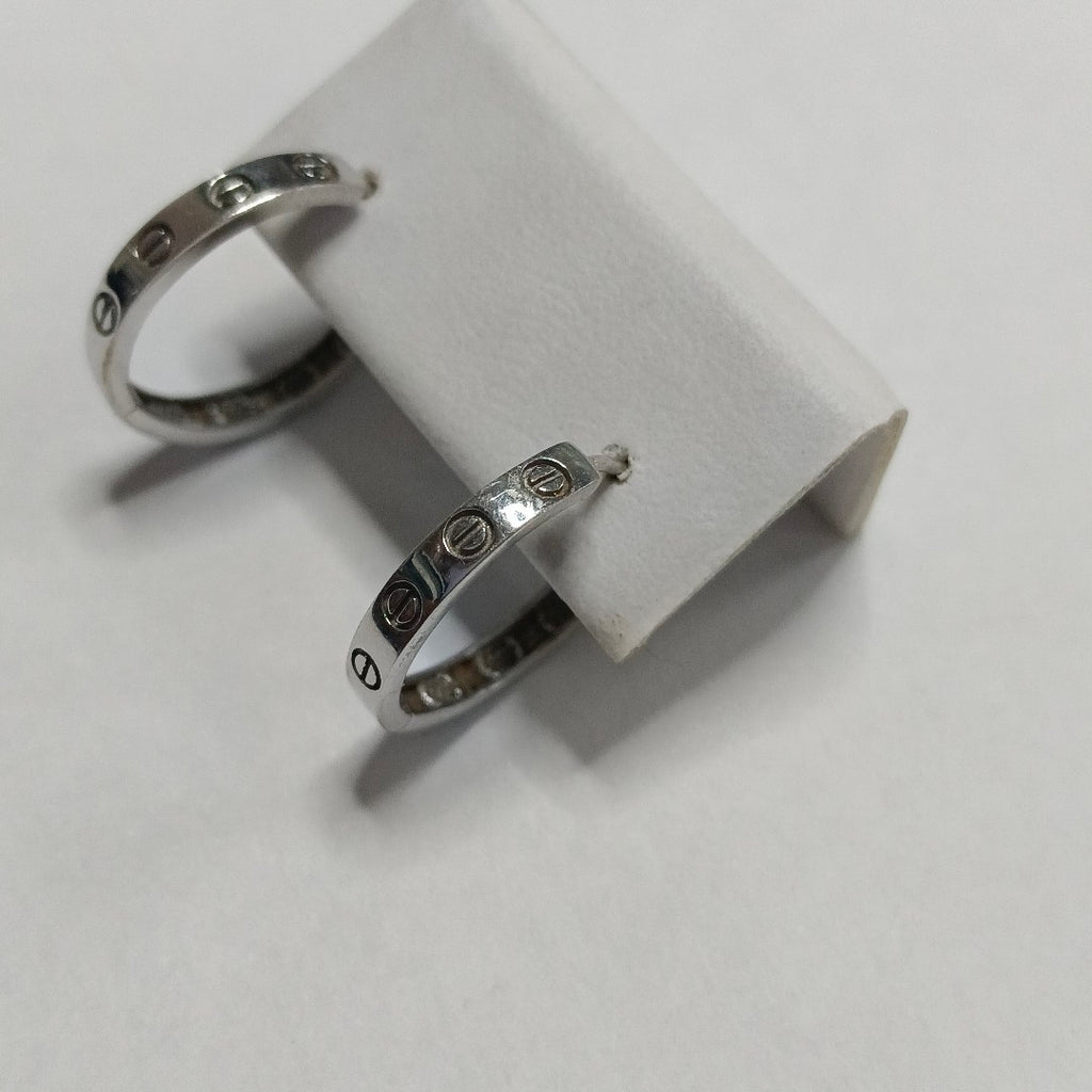 ARRACADAS PAR ORO BLANCO 14 K 2.8 GRMS (SEMINUEVO)