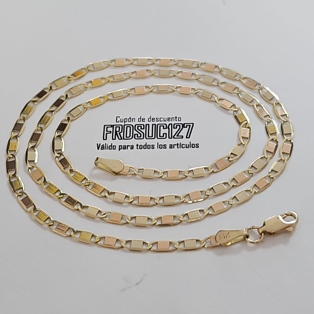 CADENA ESPECIAL MARINERA ESPEJO 7.4G 55 CM 14K (NUEVO)