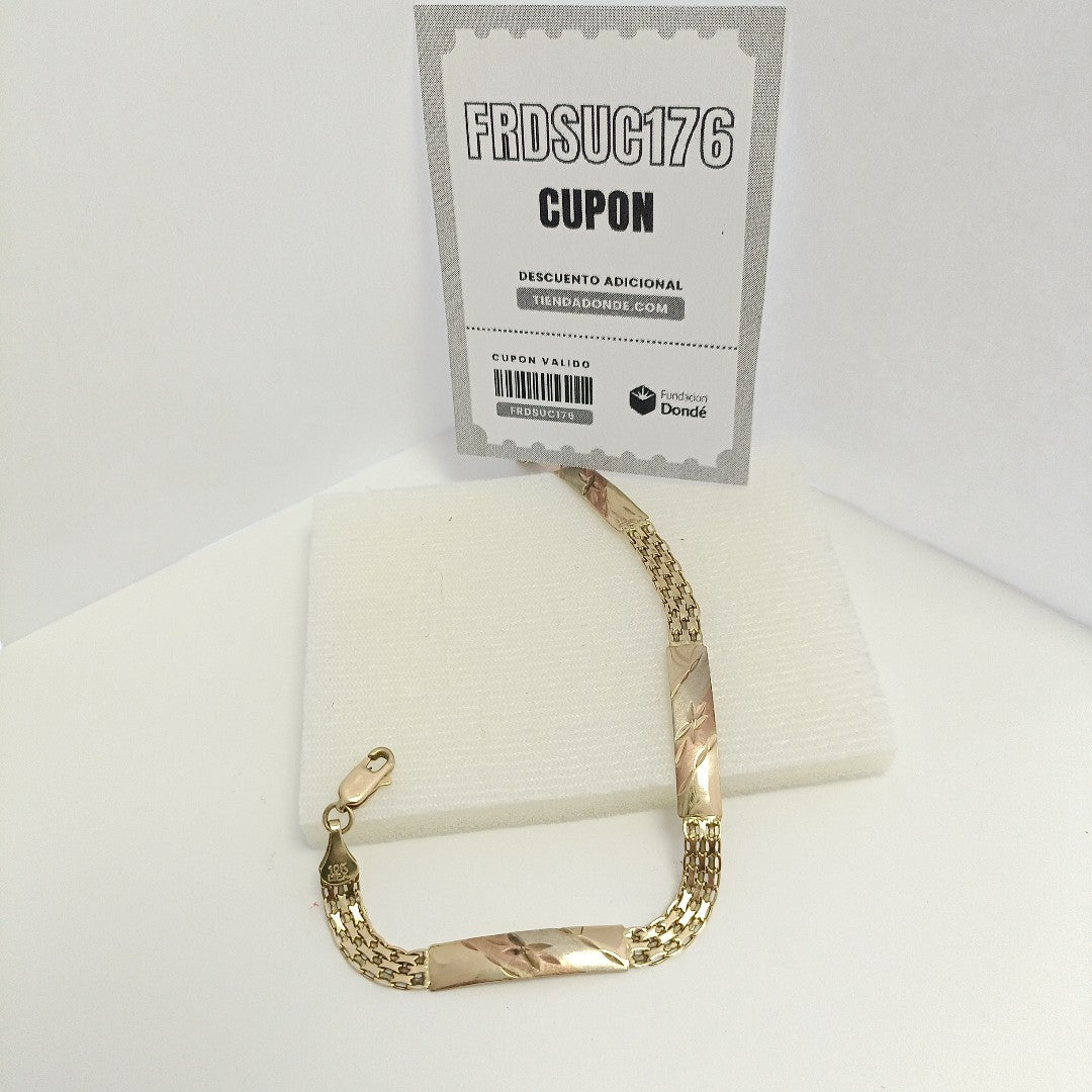 PULSERA ORO COMBINADO 10 K 4.4 GRMS (SEMINUEVO)