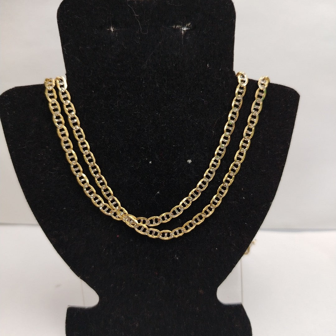 CADENA TEJIDO MARINERO 9GR 60 CM 14K (NUEVO)