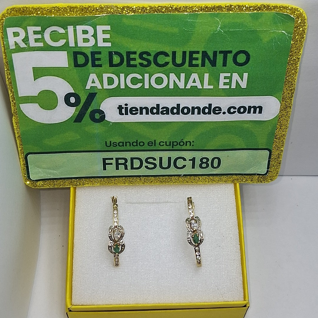 ARETES PAR ORO 14 K 4.7 GRMS (SEMINUEVO)