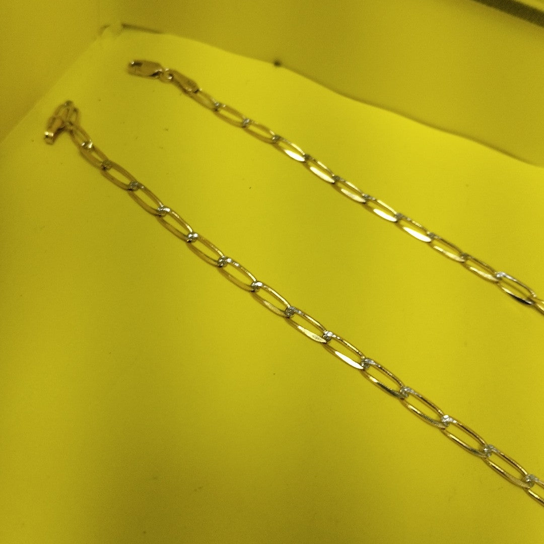 CADENA TEJIDO ESLABONES 11.1G 55 CM 14K (NUEVO)