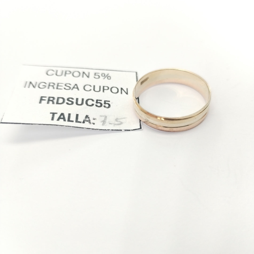ARGOLLA ORO, ORO COMBINADO 10 K 1.5 GRMS (SEMINUEVO)