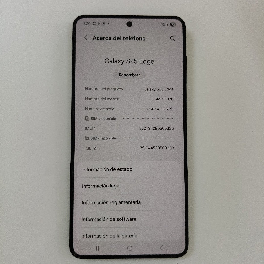 CELULAR SAMSUNG GALAXY S25 EDGE SM-S937B (2025) 512 GB 12 GB RAM (SEMINUEVO)