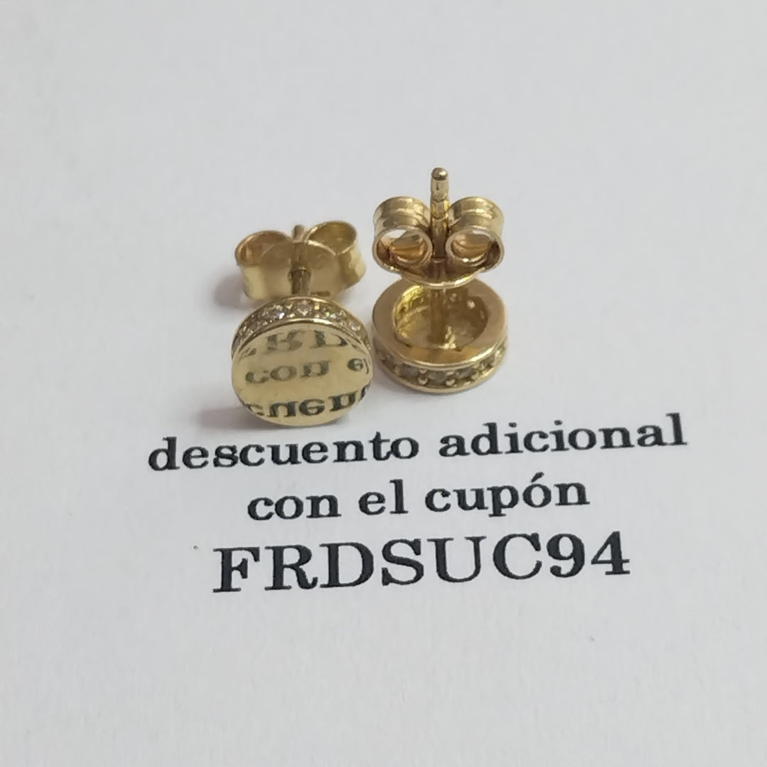 BROQUELES ORO 14K 1.5 (NUEVO)
