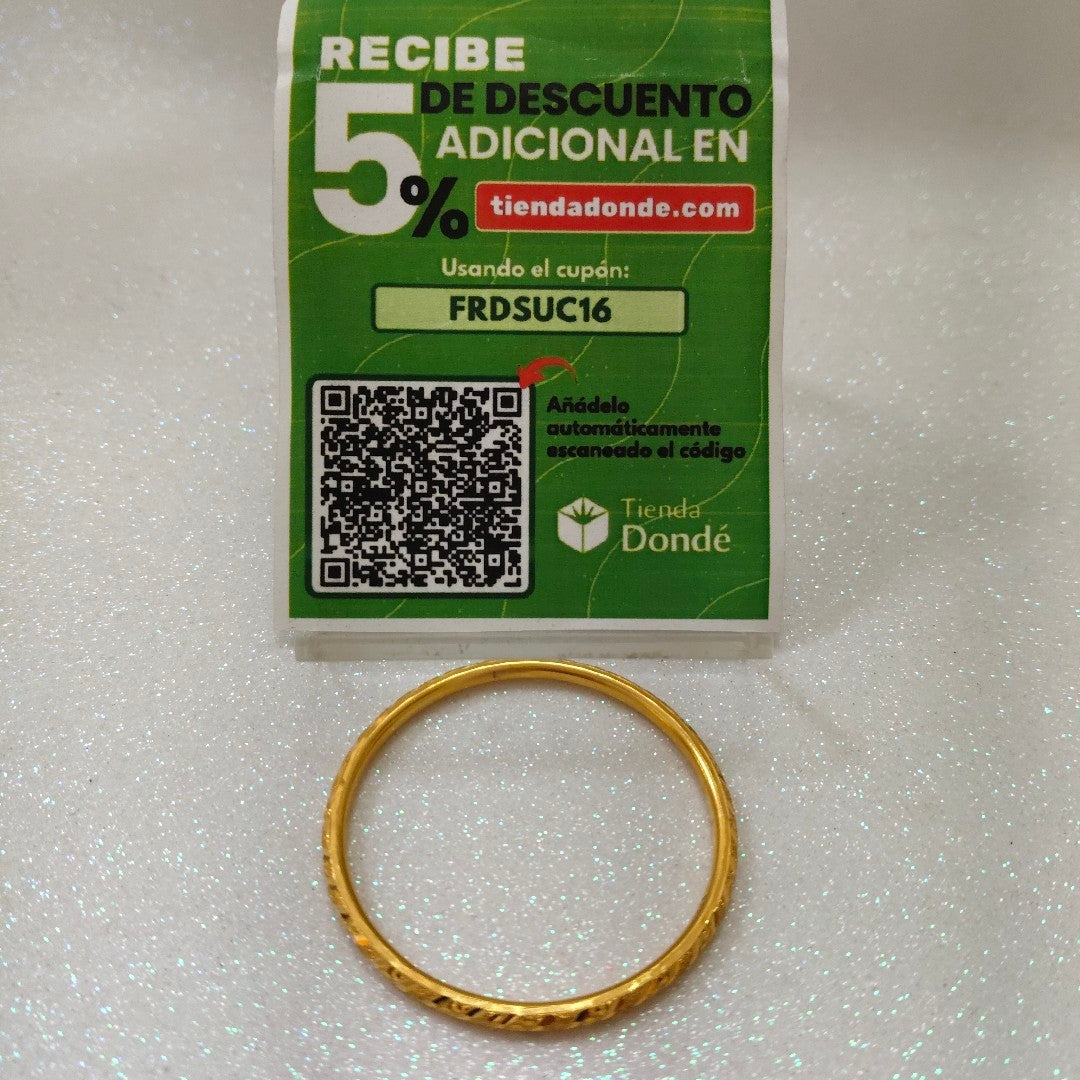 PULSERA RIGIDA ORO 18 K 5.5 GRMS (SEMINUEVO)