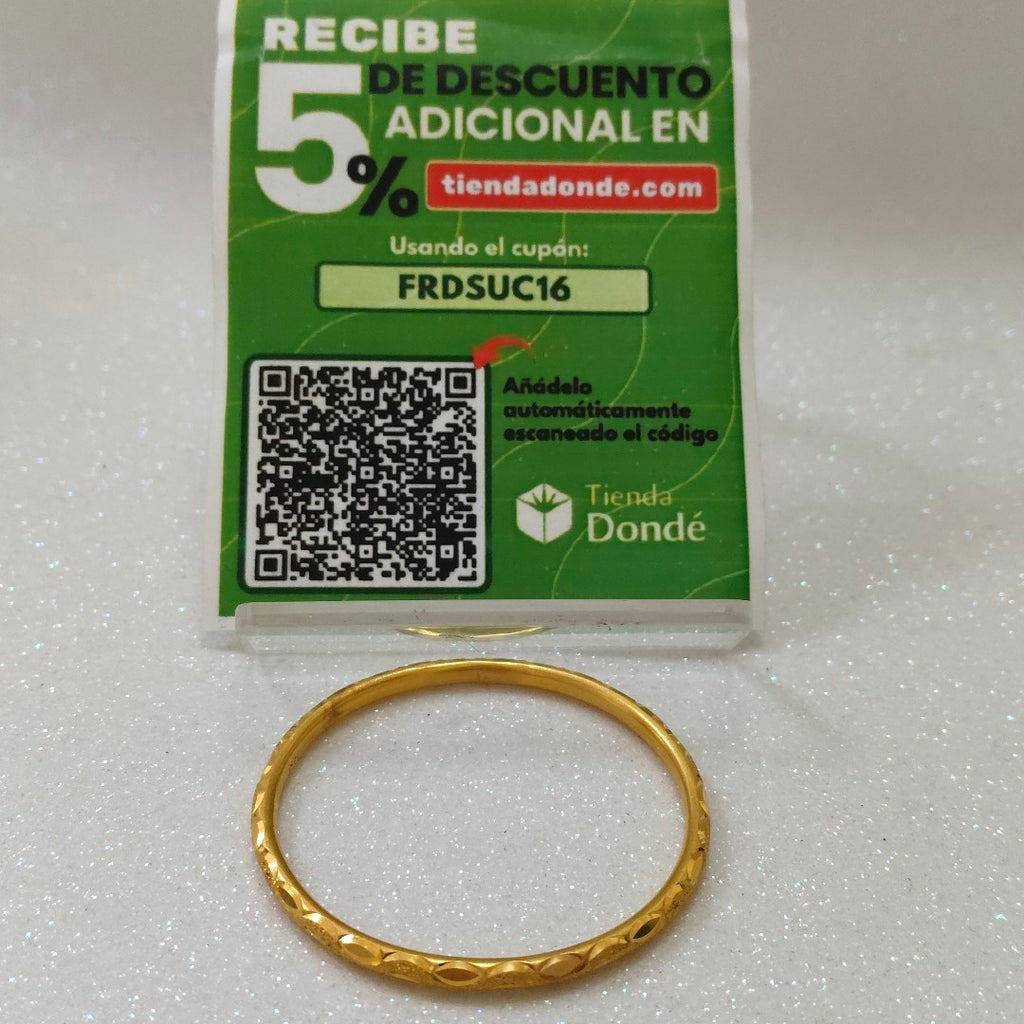 PULSERA RIGIDA ORO 18 K 5.2 GRMS (SEMINUEVO)