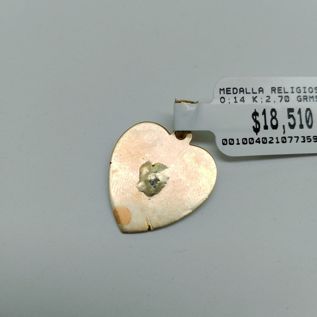 MEDALLA RELIGIOSA ORO 14 K 2,70 GRMS (SEMINUEVO)
