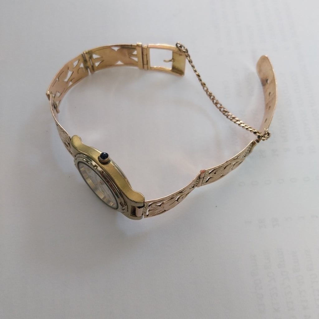 RELOJ CAJA ACERO PULSO ORO ORO 10 K 13.8 GRMS (SEMINUEVO)