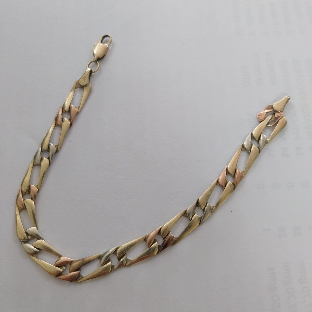 PULSERA ORO COMBINADO 10 K 6.6 GRMS (SEMINUEVO)