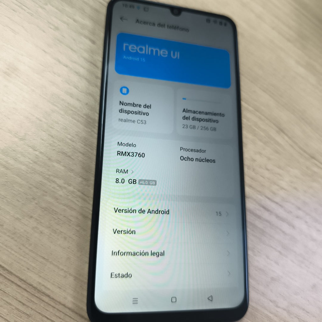 CELULAR REALME C53 RMX3760 (2023) 256 GB 8 GB RAM (SEMINUEVO)