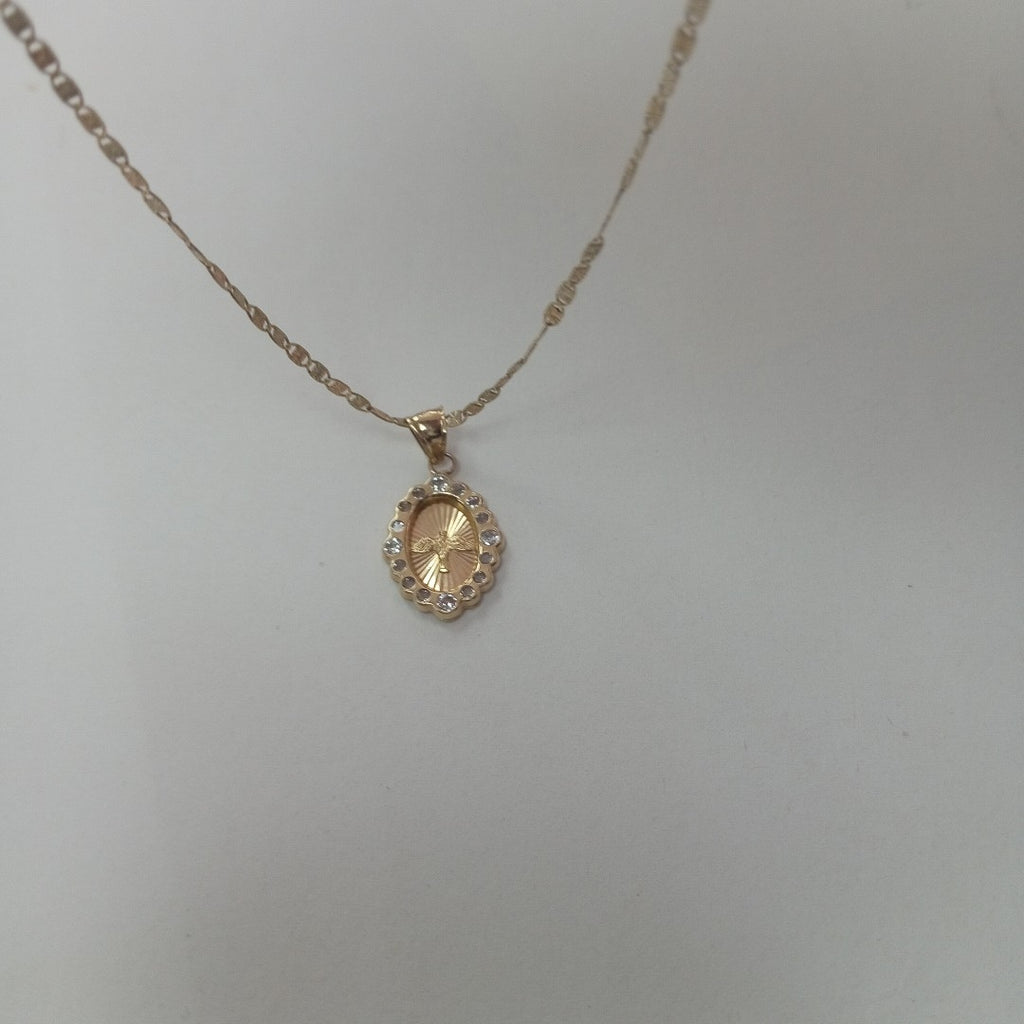 CADENA,MEDALLA RELIGIOSA ORO 10 K 2,00 GRMS (SEMINUEVO)