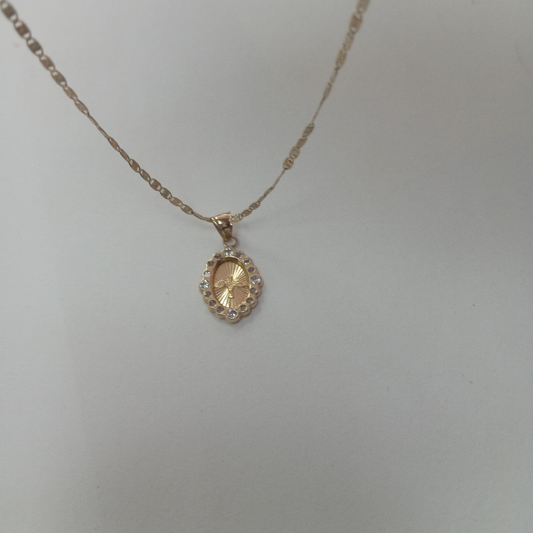CADENA,MEDALLA RELIGIOSA ORO 10 K 2,00 GRMS (SEMINUEVO)