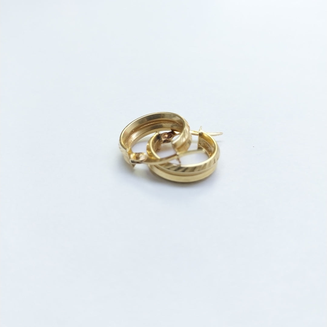 ARRACADAS PAR ORO 12 K 1.2 GRMS (SEMINUEVO)