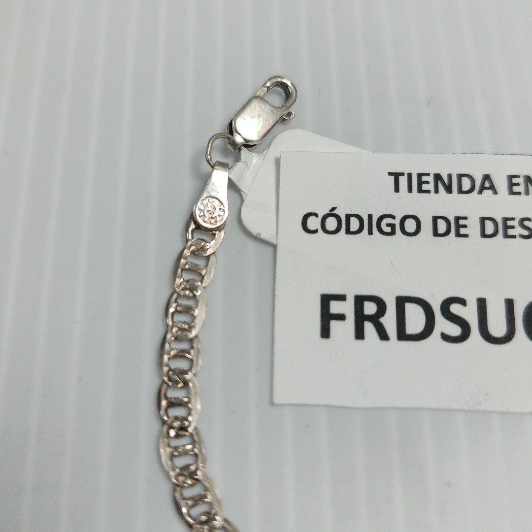 PULSERA TEJIDO MARINERO PLATA .925 4.2G (NUEVO)