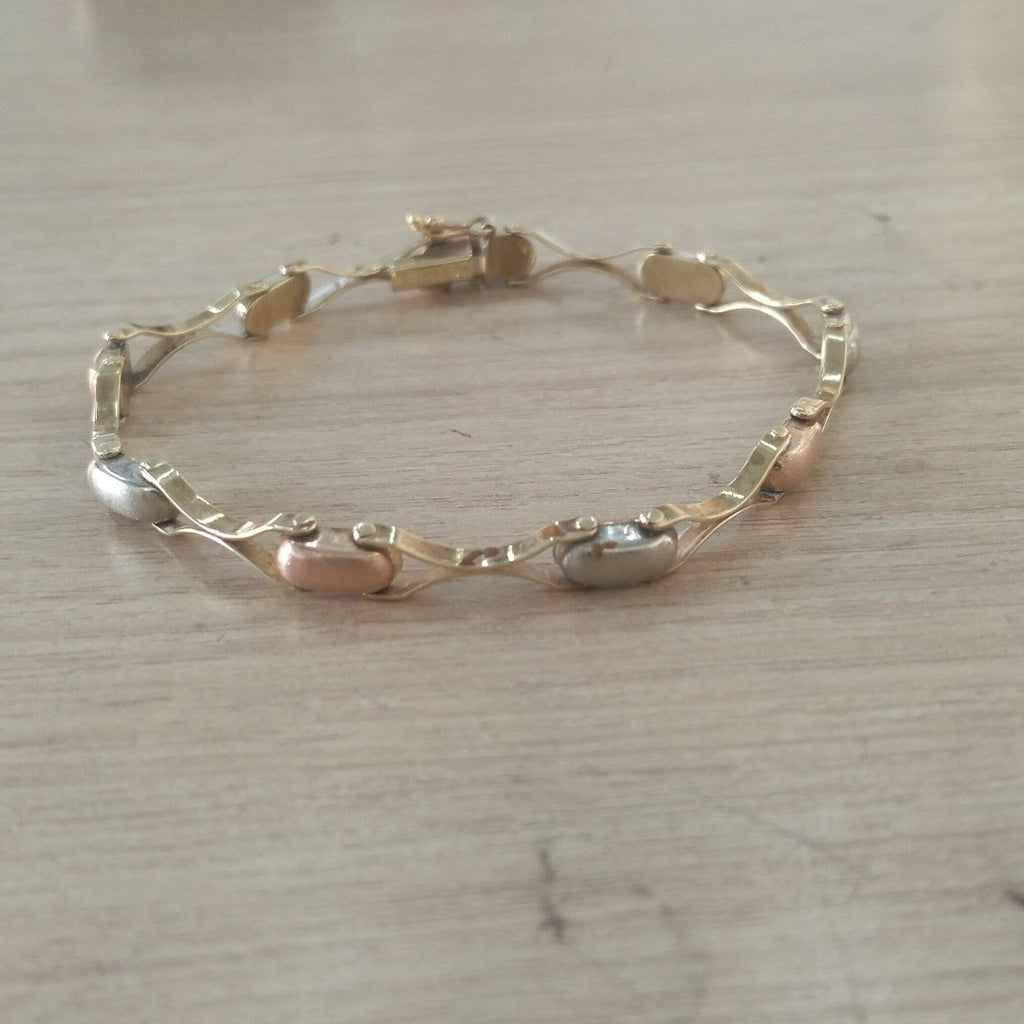 PULSERA ORO COMBINADO 14 K 8,40 GRMS (SEMINUEVO)