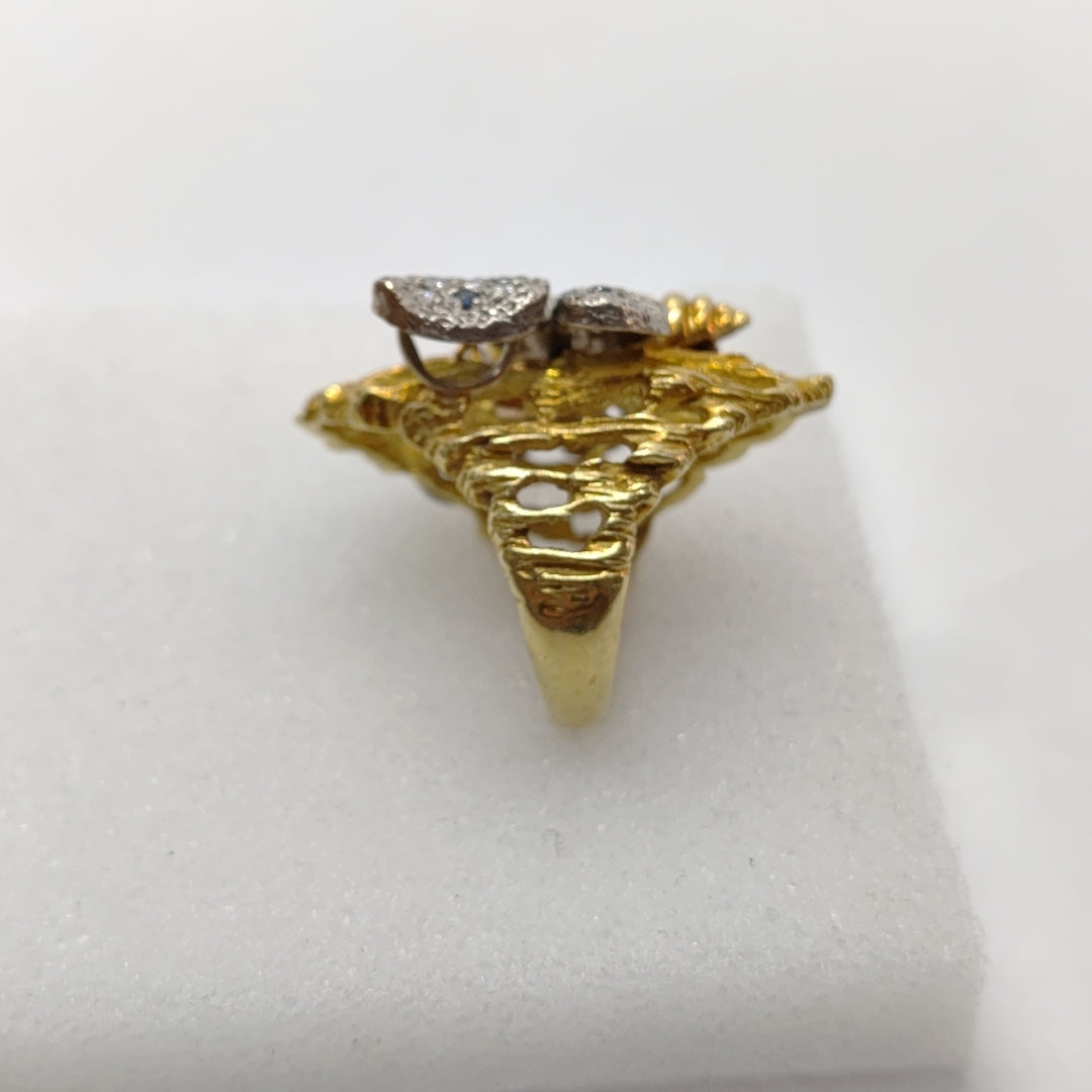ANILLO ORO,ORO BLANCO 14 K 14,60 GRMS (SEMINUEVO)