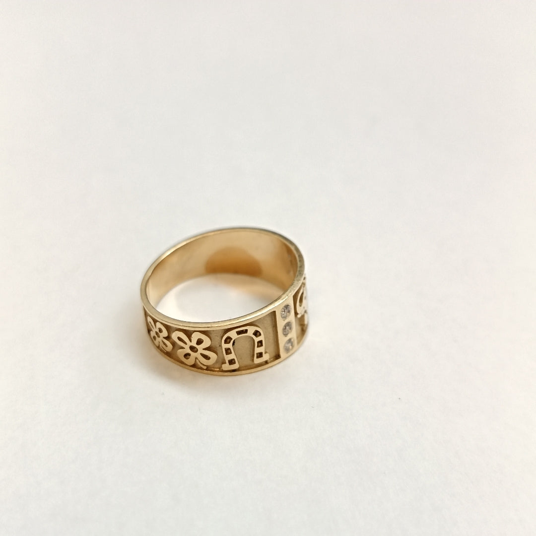 ARGOLLA DE LA SUERTE ORO 14 K 3.7 GRMS (SEMINUEVO)