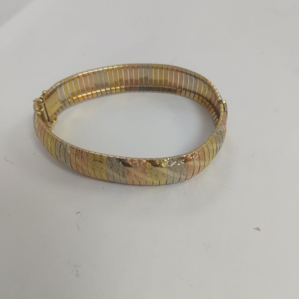 PULSERA ORO COMBINADO 14 K 24.6 GRMS (SEMINUEVO)