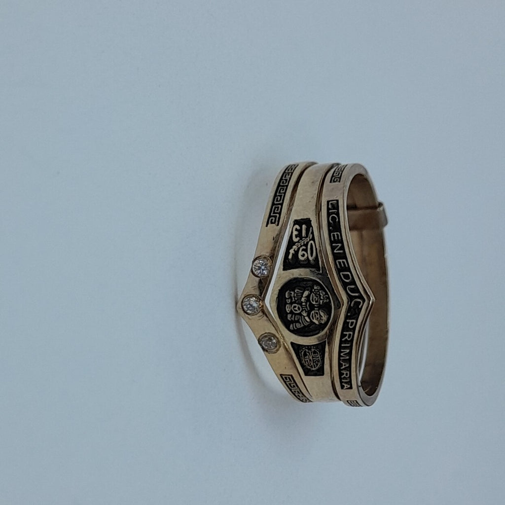 ANILLO DE GRADUACIÓN ORO 8 K 2.8 GRMS (SEMINUEVO)