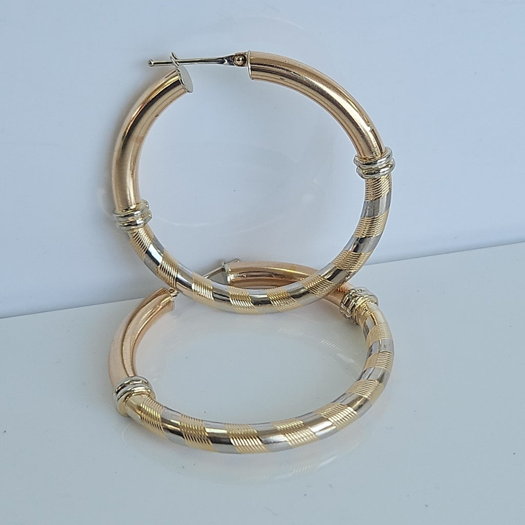 ARRACADAS PAR ORO, ORO BLANCO 14 K 9.2 GRMS (SEMINUEVO)