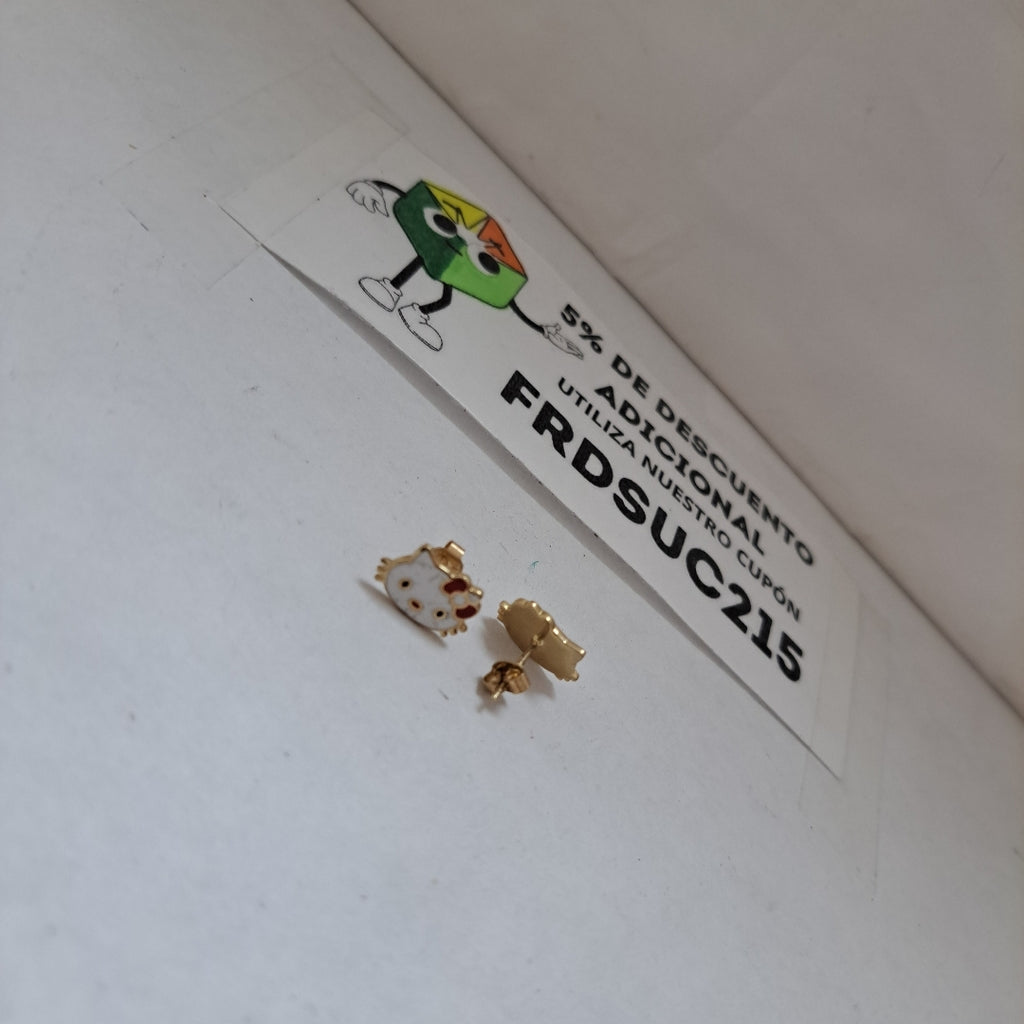 BROQUELES ORO 10K 2 (NUEVO)