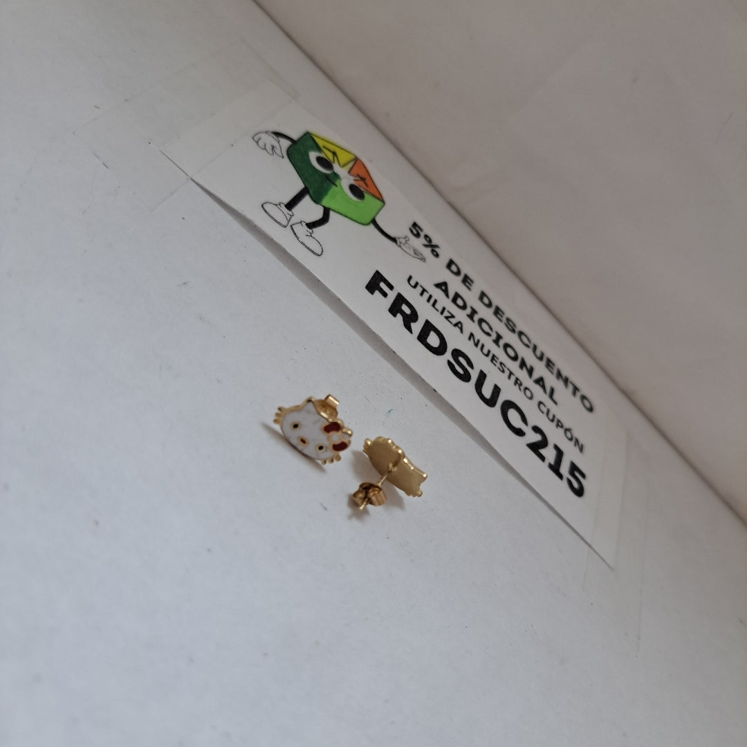 BROQUELES ORO 10K 2 (NUEVO)