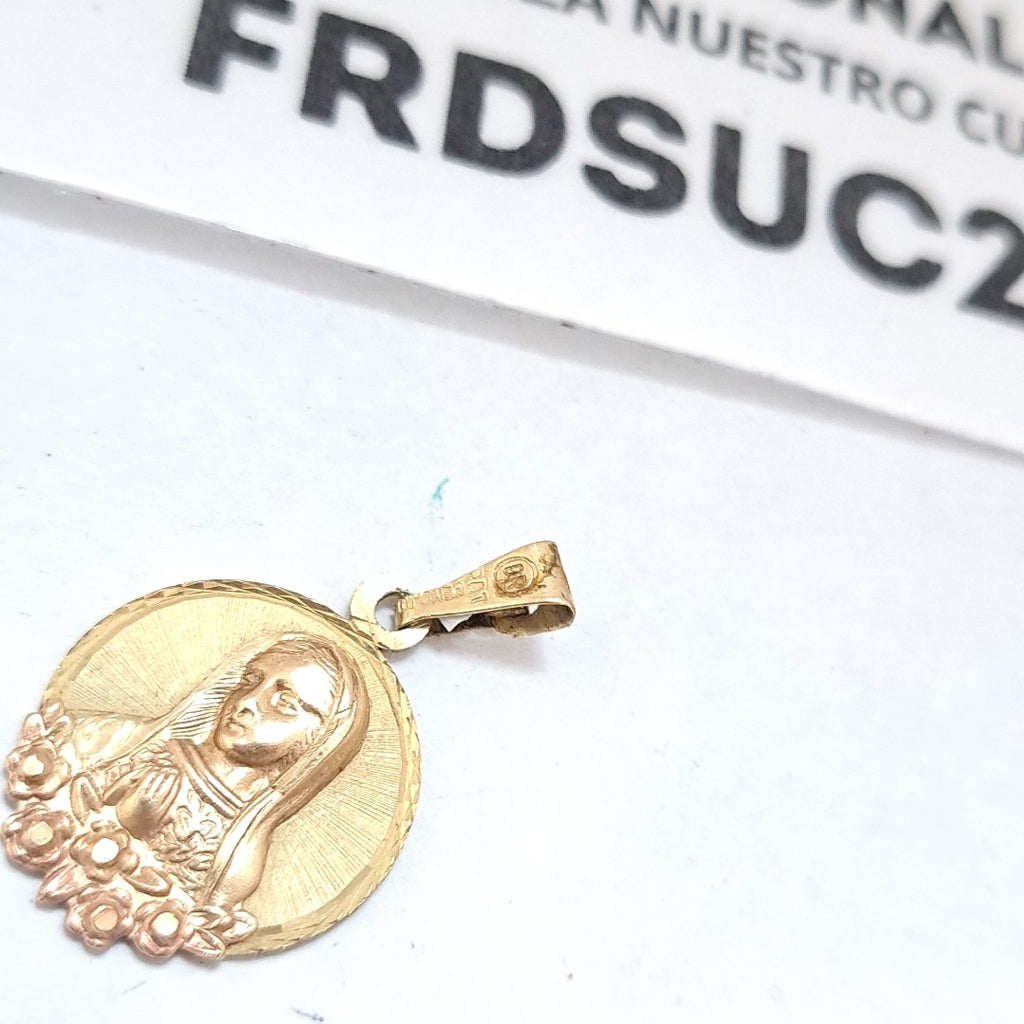 K1 2,60 GRMS 10 K ESPECIFICACIONES COMPLEMENTARIAS MEDALLA R ELIGIOSA VIRGEN DE (SEMINUEVO)