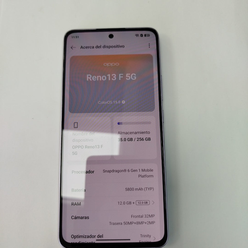 CELULAR OPPO  RENO 13F 5G CPH2699 (2025) 256 GB 12 GB RAM (SEMINUEVO)