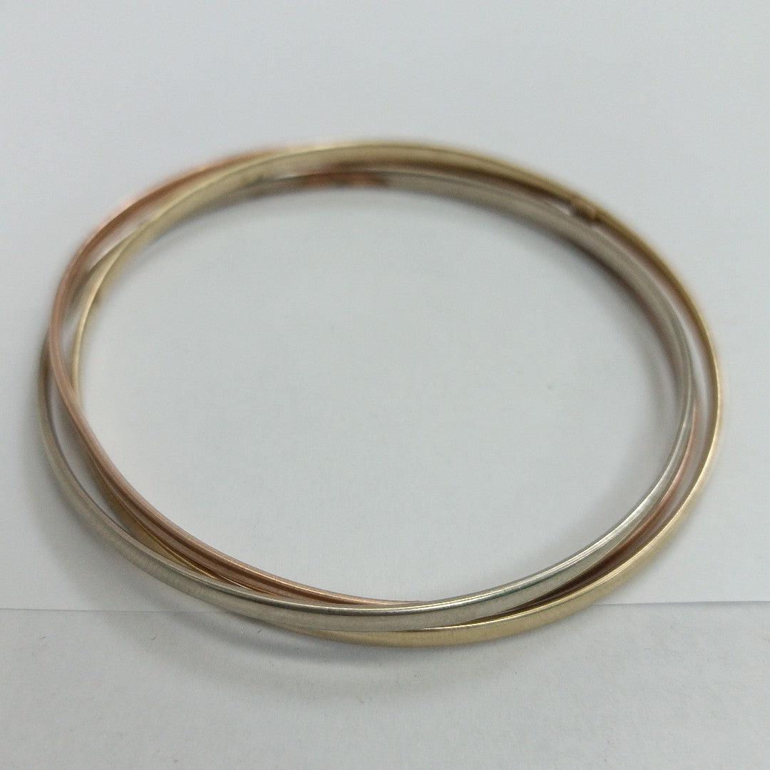 SEMANARIO DE PULSERAS ORO, ORO BLANCO 14 K 13.4 GRMS (SEMINUEVO)