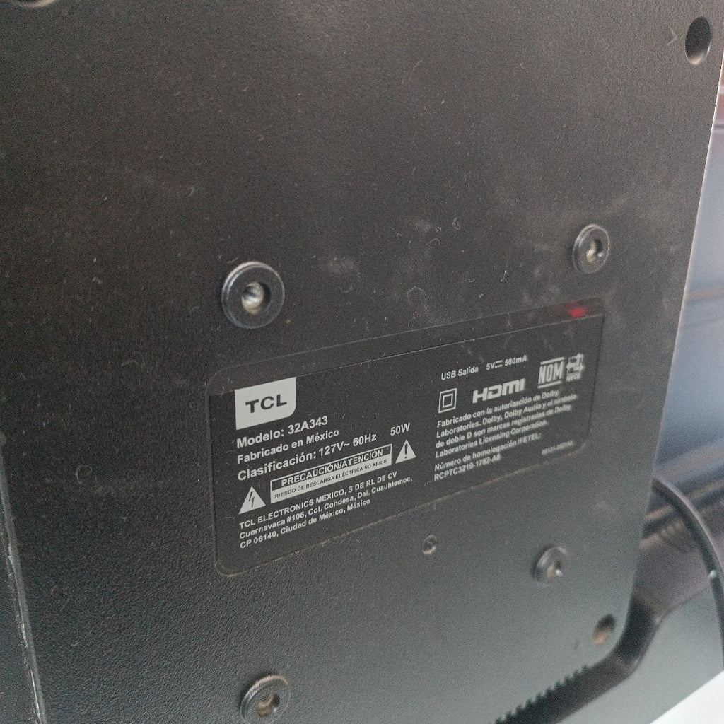 PANTALLA TCL 32A343 (2022) 32" LED HD (SEMINUEVO)